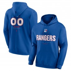New York Rangers Blue Personalized Name & Number Midfielder Pullover Hoodie