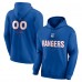 New York Rangers Blue Personalized Name & Number Midfielder Pullover Hoodie New York Rangers Blue Personalized Name & Number Midfielder Pullover Hoodie