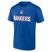 New York Rangers Blue Personalized Name & Number Midfielder T-Shirt