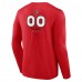 Ottawa Senators Red Personalized Name & Number Midfielder Long Sleeve T-Shirt