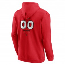 Ottawa Senators Red Personalized Name & Number Midfielder Pullover Hoodie