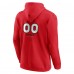 Ottawa Senators Red Personalized Name & Number Midfielder Pullover Hoodie