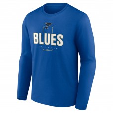 St. Louis Blues Blue Personalized Name & Number Midfielder Long Sleeve T-Shirt