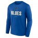 St. Louis Blues Blue Personalized Name & Number Midfielder Long Sleeve T-Shirt