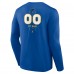 St. Louis Blues Blue Personalized Name & Number Midfielder Long Sleeve T-Shirt