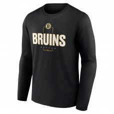 Именная футболка с длинным рукавом Boston Bruins Black Midfielder