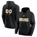 Boston Bruins Black Personalized Name & Number Midfielder Pullover Hoodie