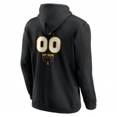 Boston Bruins Black Personalized Name & Number Midfielder Pullover Hoodie