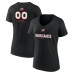 Женская Именная футболка Carolina Hurricanes Black Name & Number Midfielder V-Neck