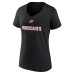 Женская Именная футболка Carolina Hurricanes Black Name & Number Midfielder V-Neck