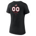 Женская Именная футболка Carolina Hurricanes Black Name & Number Midfielder V-Neck