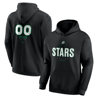 Толстовка Dallas Stars Personalized Name & Number Midfielder - Black