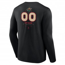 Именная футболка с длинным рукавом Minnesota Wild Black Name & Number Midfielder