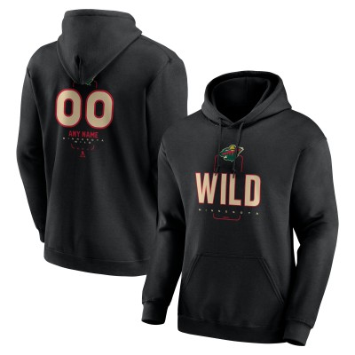 Толстовка Minnesota Wild Black Personalized Name & Number Midfielder