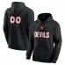 New Jersey Devils Black Personalized Name & Number Midfielder Pullover Hoodie New Jersey Devils Black Personalized Name & Number Midfielder Pullover Hoodie