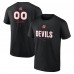 Футболка New Jersey Devils Black Personalized Name & Number Midfielder