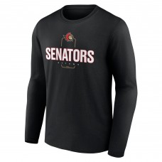 Ottawa Senators Black Personalized Name & Number Midfielder Long Sleeve T-Shirt Ottawa Senators Black Personalized Name & Number Midfielder Long Sleeve T-Shirt