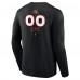 Ottawa Senators Black Personalized Name & Number Midfielder Long Sleeve T-Shirt