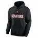 Ottawa Senators Black Personalized Name & Number Midfielder Pullover Hoodie