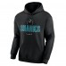San Jose Sharks Black Personalized Name & Number Midfielder Pullover Hoodie