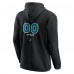 San Jose Sharks Black Personalized Name & Number Midfielder Pullover Hoodie