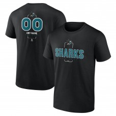 Футболка San Jose Sharks Black Personalized Name & Number Midfielder