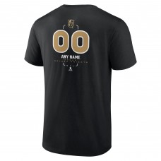 Vegas Golden Knights Black Personalized Name & Number Midfielder T-Shirt