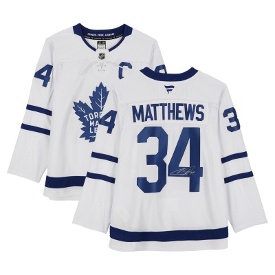 Игровая джерси Auston Matthews Toronto Maple Leafs Autographed Fanatics Authentic White Fanatics Premium