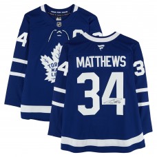 Игровая джерси Auston Matthews Toronto Maple Leafs Autographed Fanatics Authentic Blue Fanatics Premium