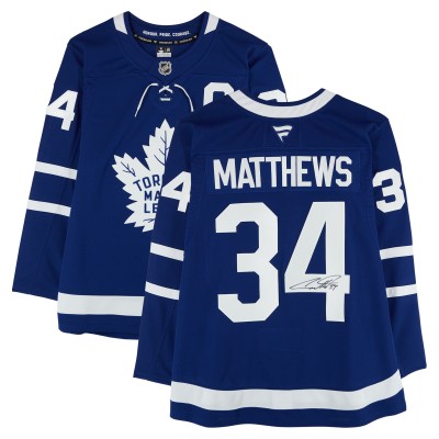 Игровая джерси Auston Matthews Toronto Maple Leafs Autographed Fanatics Authentic Blue Fanatics Premium