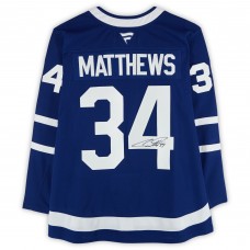 Игровая джерси Auston Matthews Toronto Maple Leafs Autographed Fanatics Authentic Blue Fanatics Premium