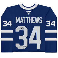 Джерси с автографом Auston Matthews Toronto Maple Leafs Fanatics Authentic Blue Fanatics Premium with "26th Leafs Captain" Inscription - Limited Edition of 25 Джерси с автографом Auston Matthews Toronto Maple Leafs Fanatics Authentic Blue Fanatics Premium with "26th Leafs Captain" Inscription - Limited Edition of 25