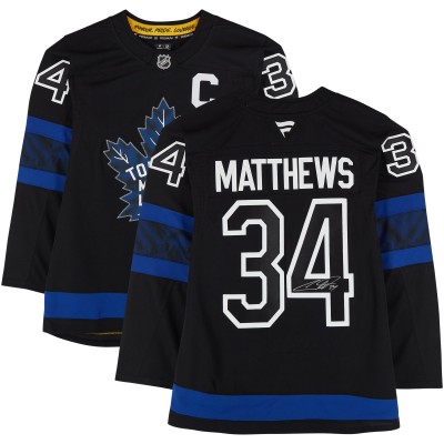 Игровая джерси Auston Matthews Toronto Maple Leafs Autographed Fanatics Authentic Black Alternate Fanatics Premium