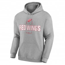 Detroit Red Wings Gray Personalized Name & Number Midfielder Pullover Hoodie Detroit Red Wings Gray Personalized Name & Number Midfielder Pullover Hoodie