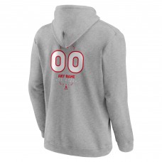 Detroit Red Wings Gray Personalized Name & Number Midfielder Pullover Hoodie Detroit Red Wings Gray Personalized Name & Number Midfielder Pullover Hoodie