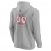 Detroit Red Wings Gray Personalized Name & Number Midfielder Pullover Hoodie
