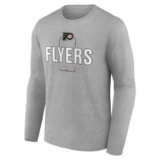 Футболка с длинным рукавом Philadelphia Flyers Gray Personalized Name & Number Midfielder