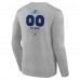 Футболка Tampa Bay Lightning Gray Personalized Name & Number Midfielder Long Sleeve