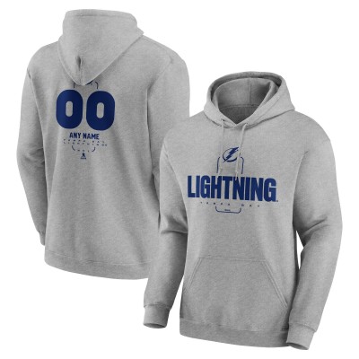 Толстовка Tampa Bay Lightning Gray Personalized Name & Number Midfielder
