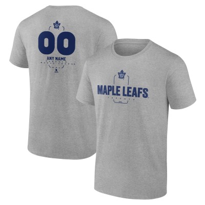 Футболка Toronto Maple Leafs Gray Personalized Name & Number Midfielder
