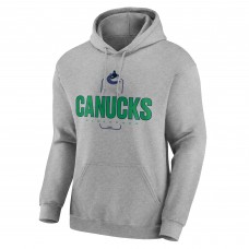 Vancouver Canucks Gray Personalized Name & Number Midfielder Pullover Hoodie
