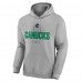 Vancouver Canucks Gray Personalized Name & Number Midfielder Pullover Hoodie