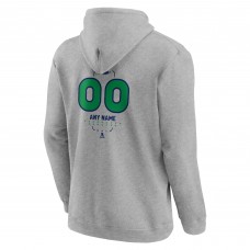Vancouver Canucks Gray Personalized Name & Number Midfielder Pullover Hoodie