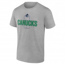 Vancouver Canucks Gray Personalized Name & Number Midfielder T-Shirt