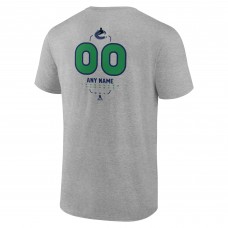 Vancouver Canucks Gray Personalized Name & Number Midfielder T-Shirt