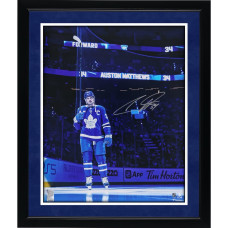 Фото с автографом Auston Matthews Toronto Maple Leafs Fanatics Authentic 16" x 20" Blue Jersey Pregame Salute Фото с автографом Auston Matthews Toronto Maple Leafs Fanatics Authentic 16" x 20" Blue Jersey Pregame Salute