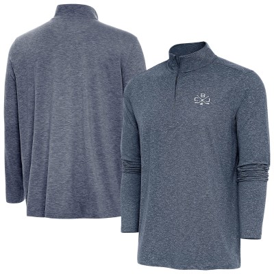 Кофта на короткой молнии Columbus Blue Jackets Antigua 2025 NHL Stadium Series Hunk - Heather Navy
