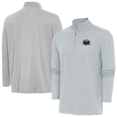Кофта на короткой молнии Columbus Blue Jackets Antigua 2025 NHL Stadium Series Hunk - Heather Gray