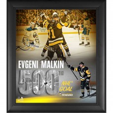 Evgeni Malkin Pittsburgh Penguins Fanatics Authentic Framed 15 x 17 500th NHL Goal Collage