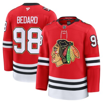 Chicago Blackhawks Connor Bedard Fanatics Red Centennial Premium Player Jersey